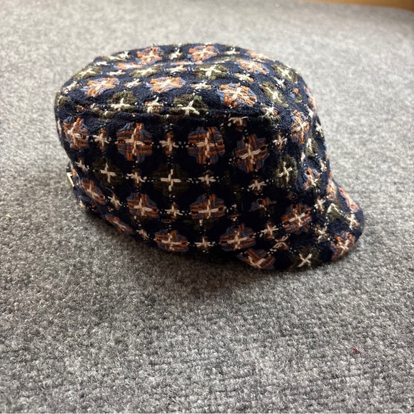 PISTIL Women’s Tweed Blue Pattern Newsboy Cap hat One Size Fits Most - Picture 4 of 8